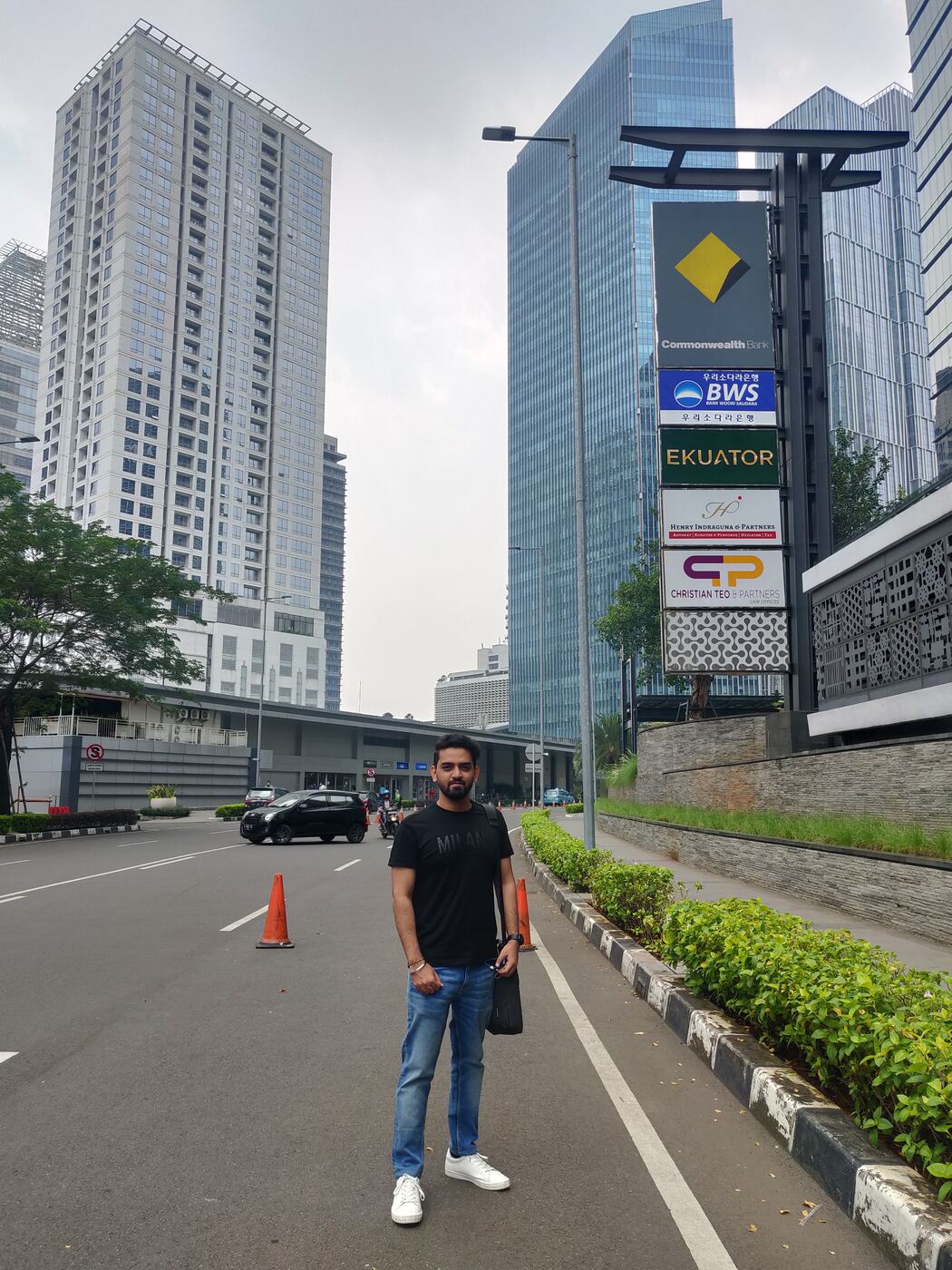 Shivam on a city street