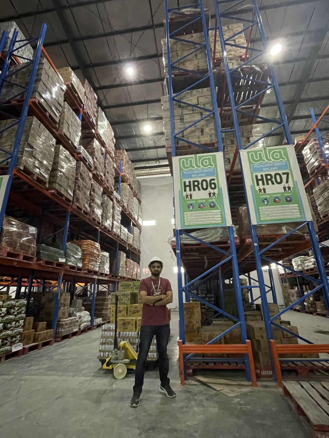 Shivam in a Ula warehouse